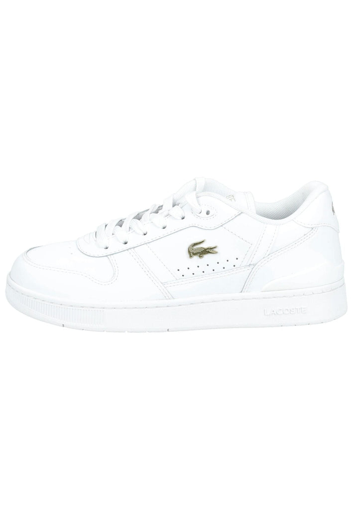 Lacoste Sneaker Leder/Synthetik Weiß/Gold
