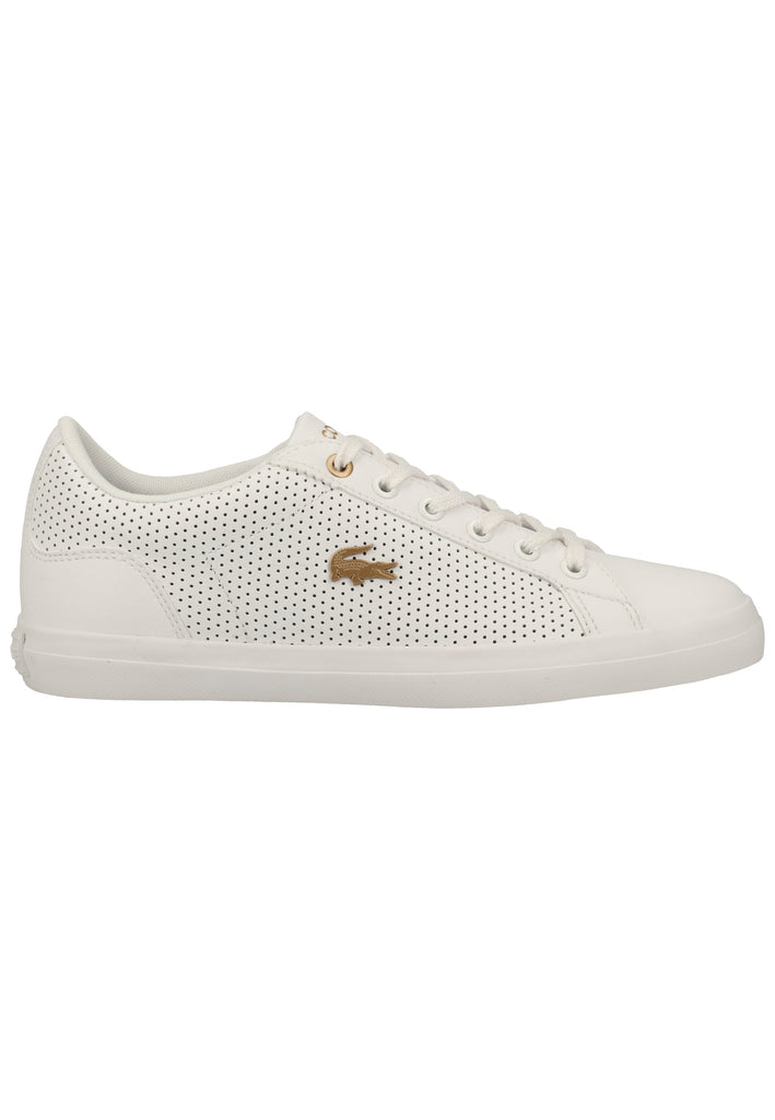 Lacoste Sneaker Leder/Synthetik Weiß/Gold