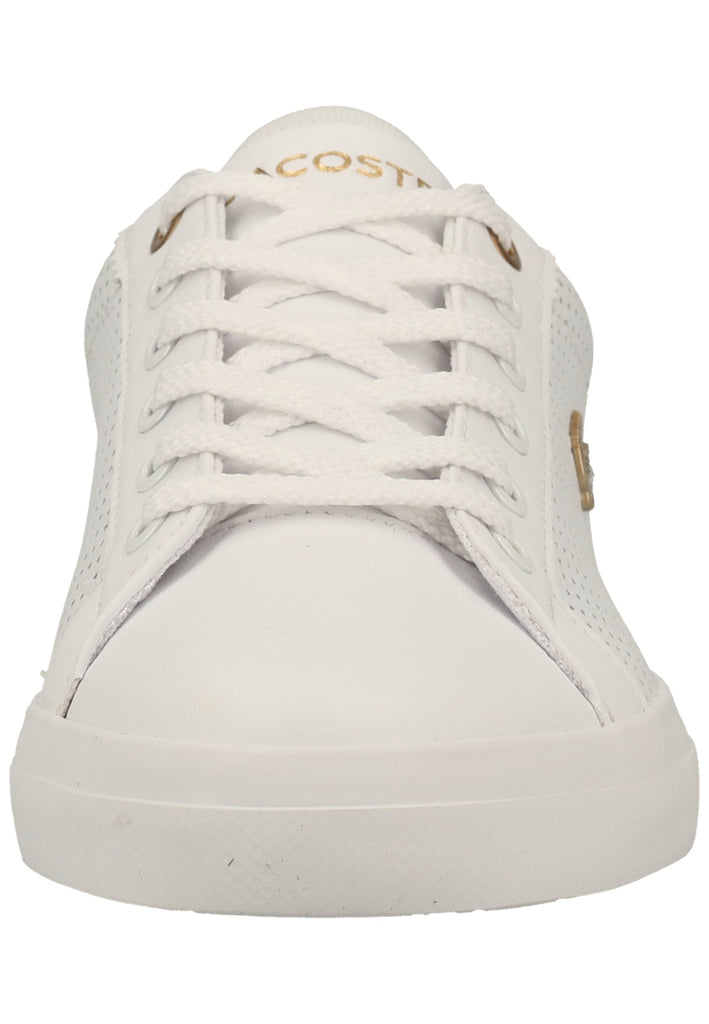 Lacoste Sneaker Leder/Synthetik Weiß/Gold