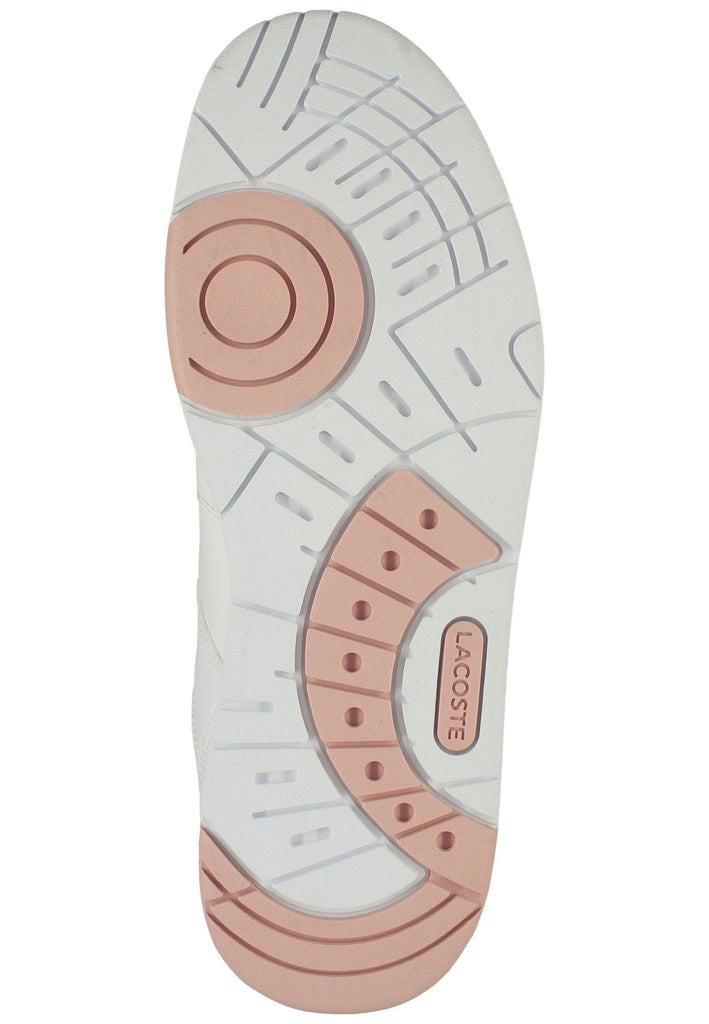 Lacoste Sneaker Leder/Synthetik Weiß/Pink