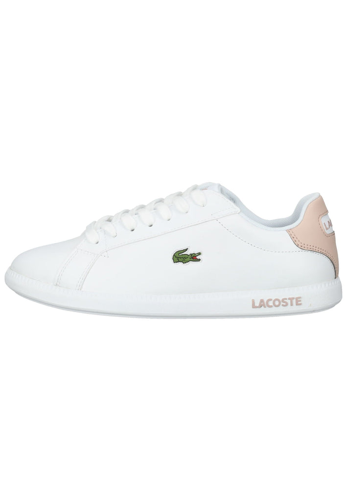 Lacoste Sneaker Leder/Synthetik Weiß/Rosa