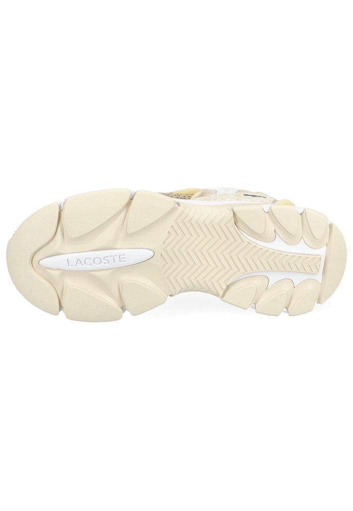 Lacoste Sneaker Leder/Textil Beige/Weiß