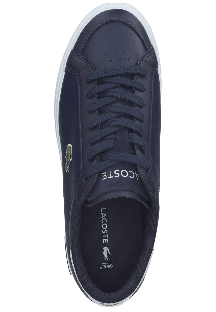 Lacoste Sneaker Leder/Textil Blau/Weiß