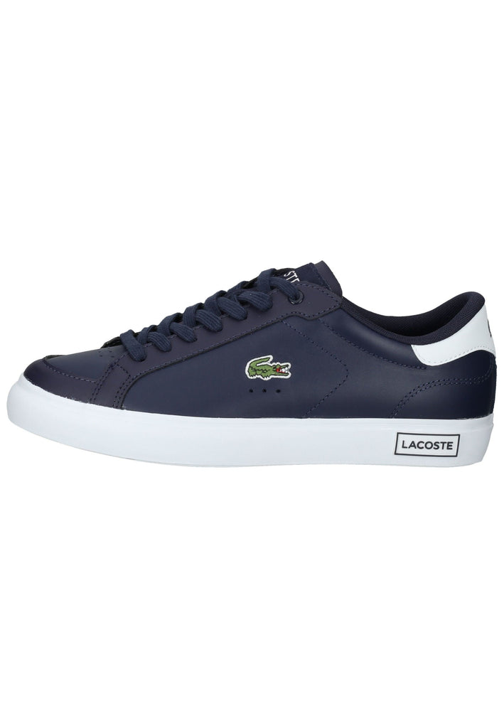 Lacoste Sneaker Leder/Textil Blau/Weiß