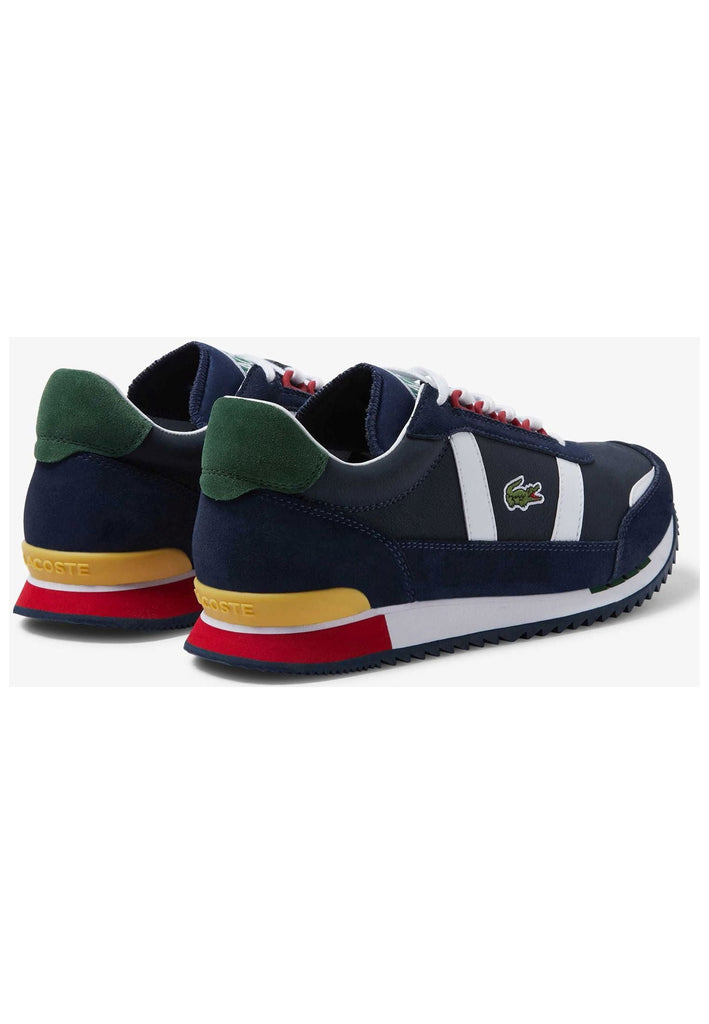 Lacoste Sneaker Leder/Textil Blau/Weiß