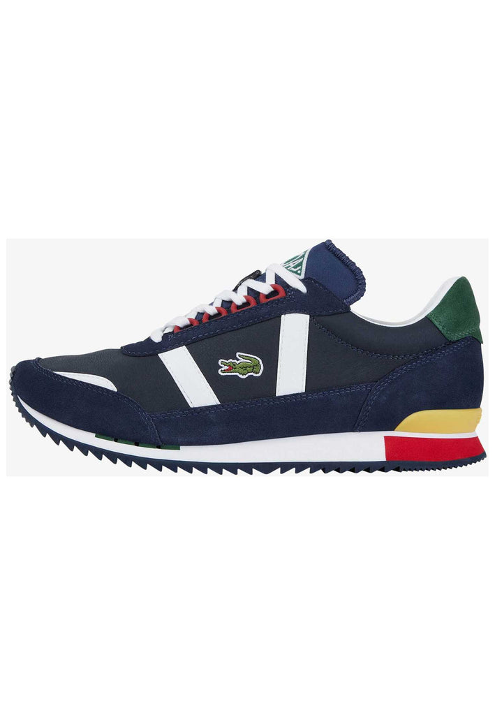 Lacoste Sneaker Leder/Textil Blau/Weiß