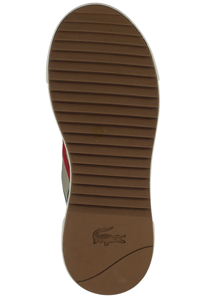 Lacoste Sneaker Leder/Textil Grau/Grün