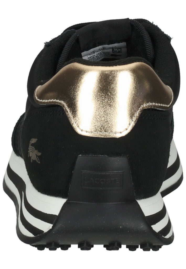 Lacoste Sneaker Leder/Textil Schwarz/Gold