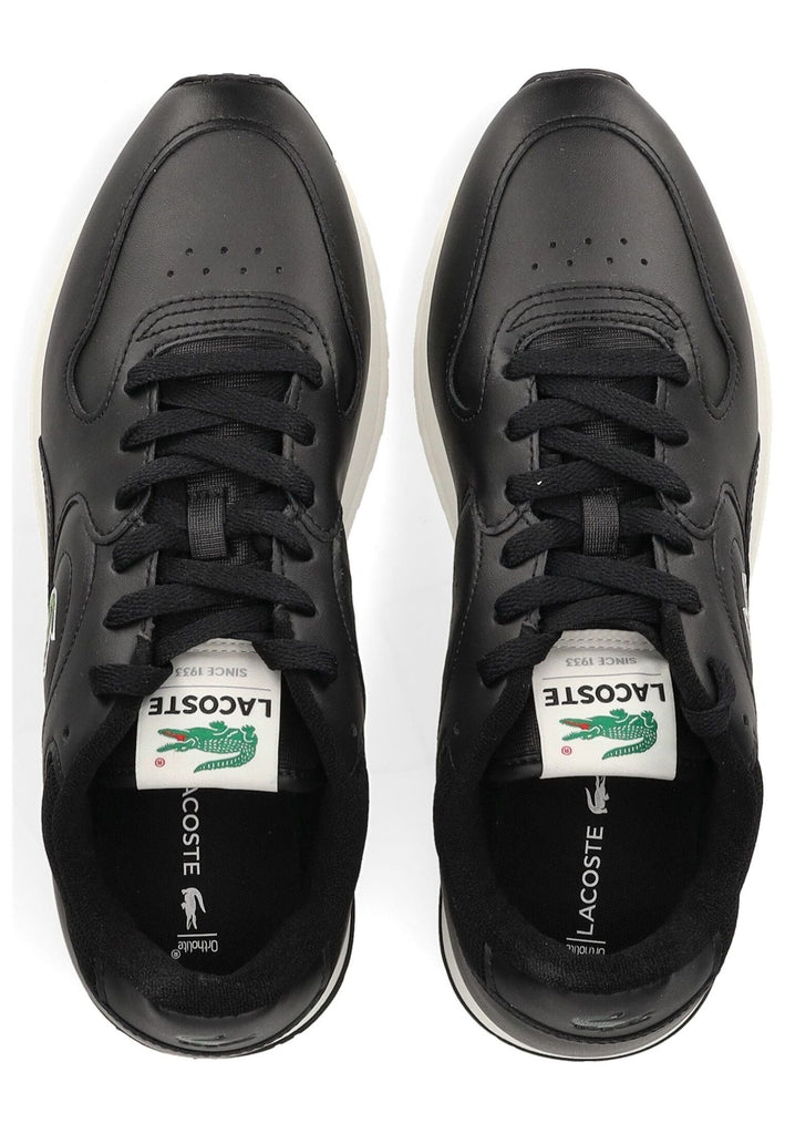 Lacoste Sneaker Leder/Textil Schwarz/Weiß