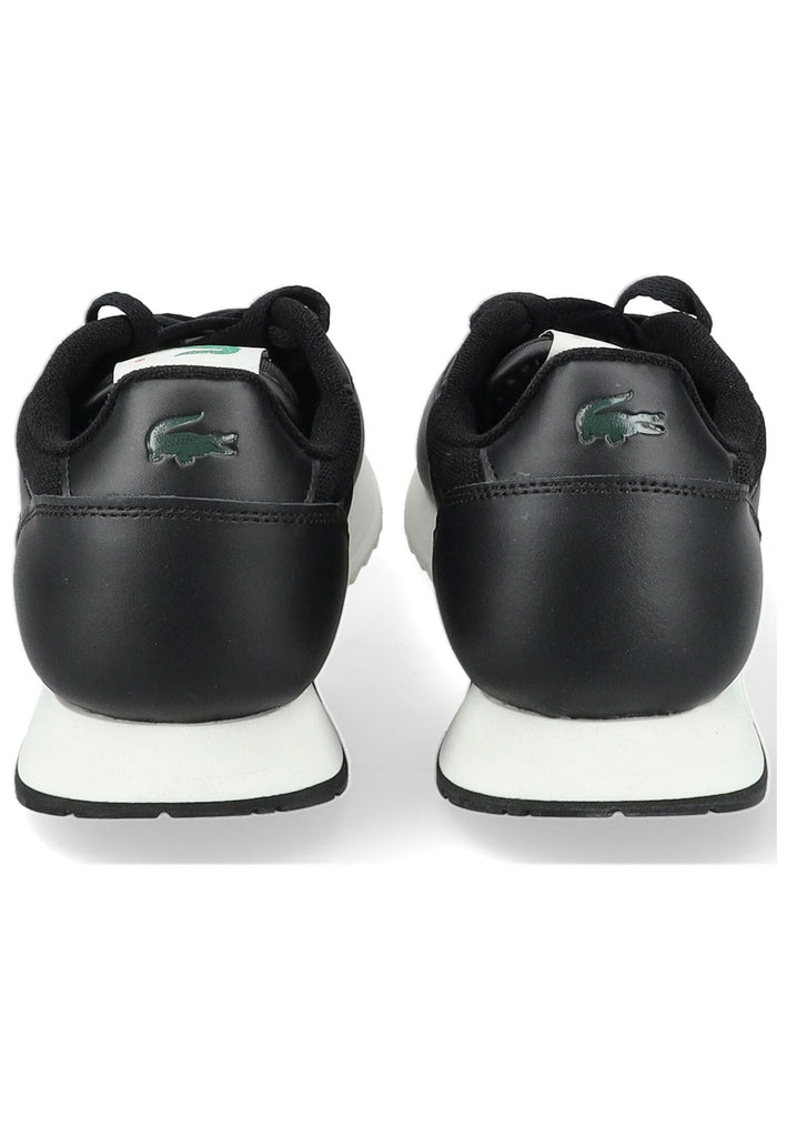 Lacoste Sneaker Leder/Textil Schwarz/Weiß