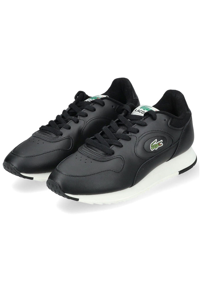 Lacoste Sneaker Leder/Textil Schwarz/Weiß