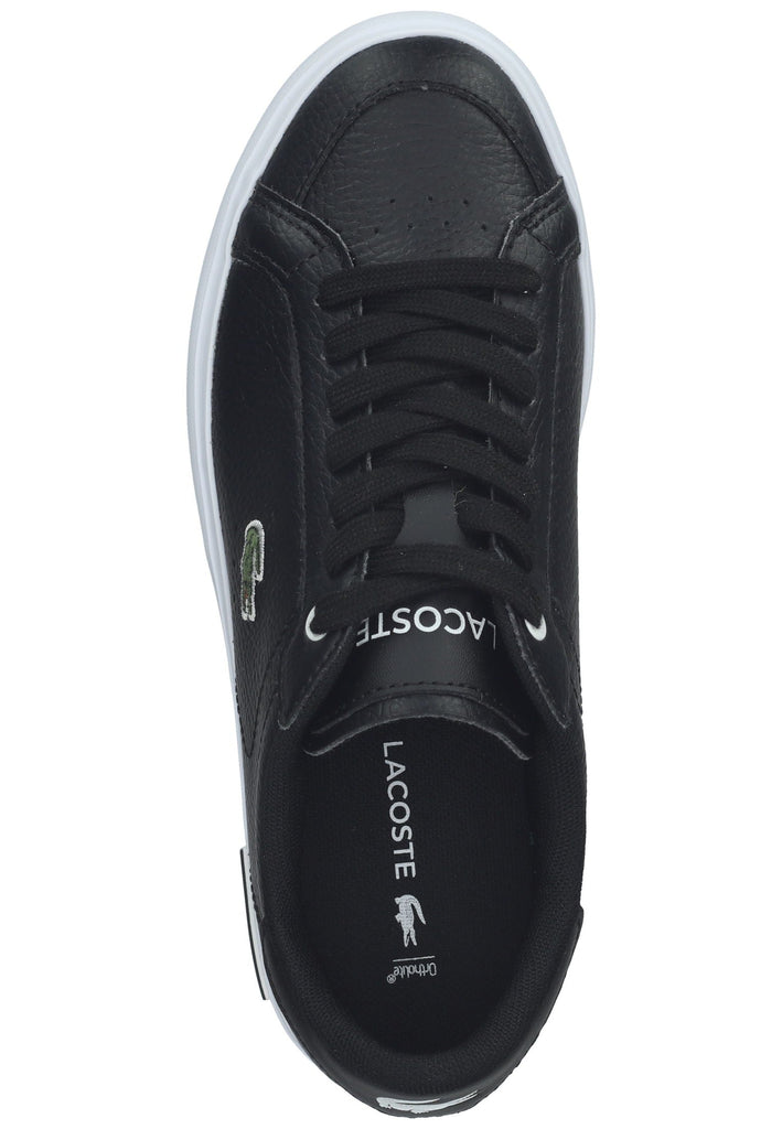 Lacoste Sneaker Leder/Textil Schwarz/Weiß