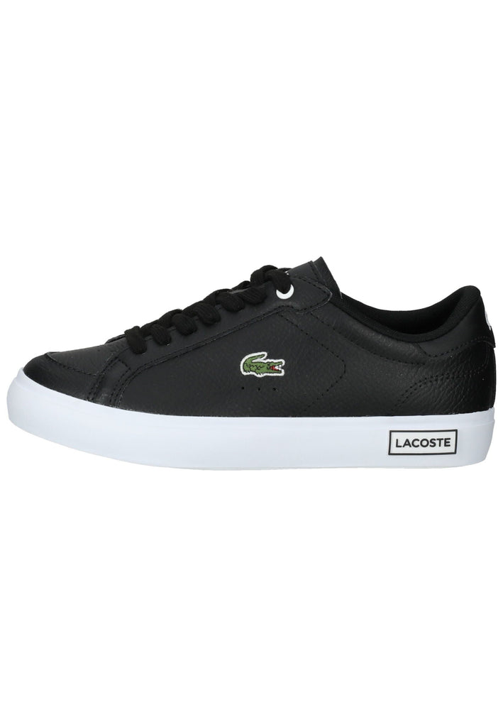Lacoste Sneaker Leder/Textil Schwarz/Weiß