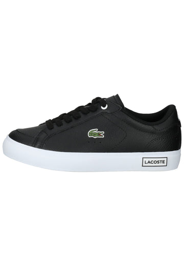 Lacoste Sneaker Leder/Textil Schwarz/Weiß