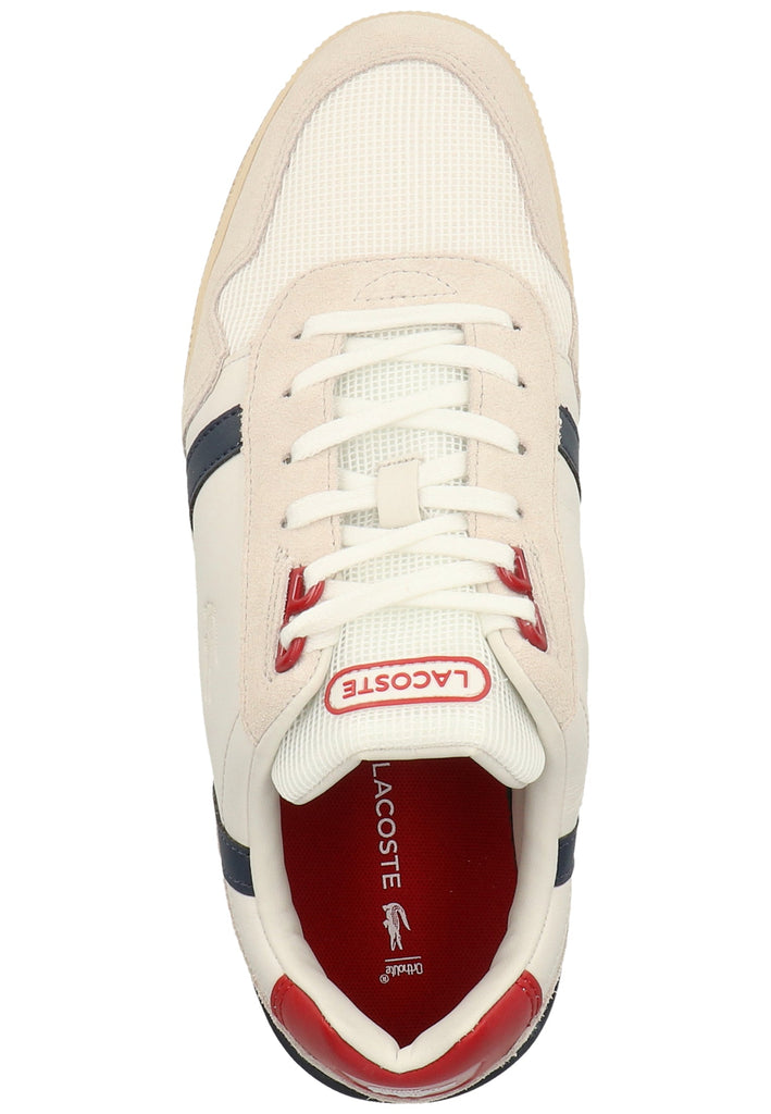 Lacoste Sneaker Leder/Textil Weiß/Blau