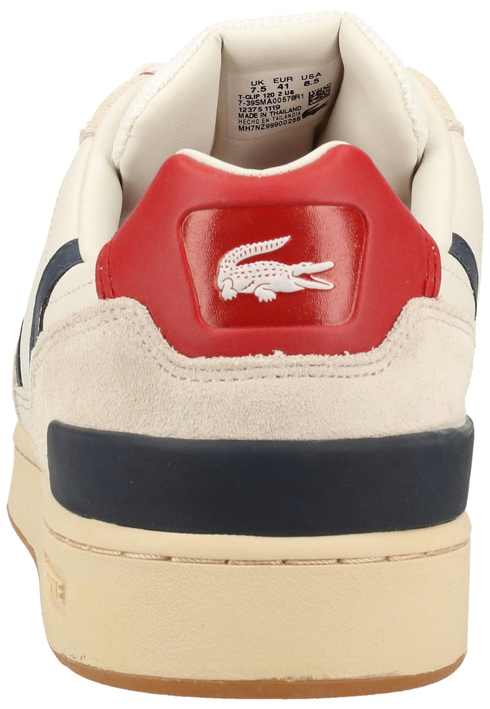 Lacoste Sneaker Leder/Textil Weiß/Blau
