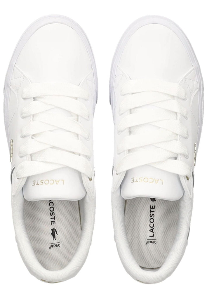 Lacoste Sneaker Leder/Textil Weiß/Gold
