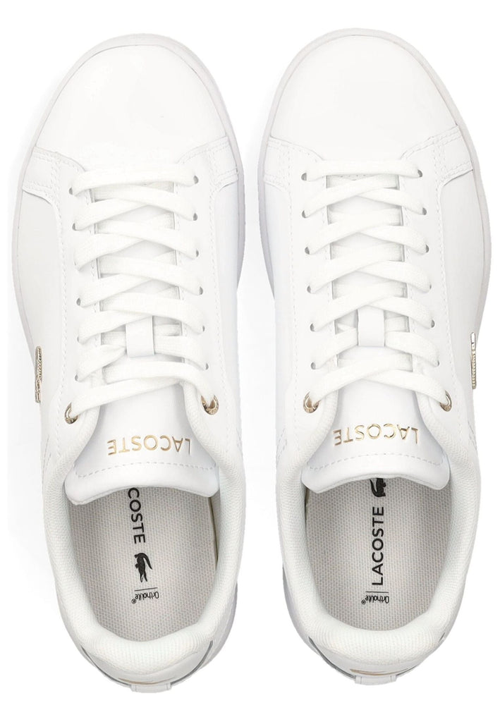 Lacoste Sneaker Leder/Textil Weiß/Gold