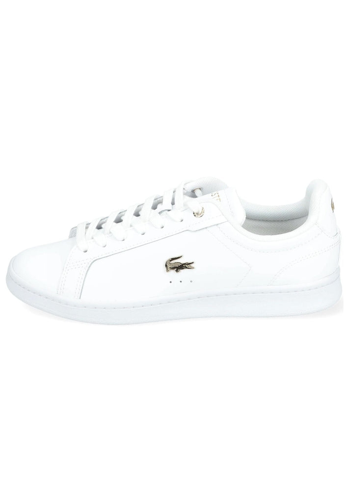 Lacoste Sneaker Leder/Textil Weiß/Gold