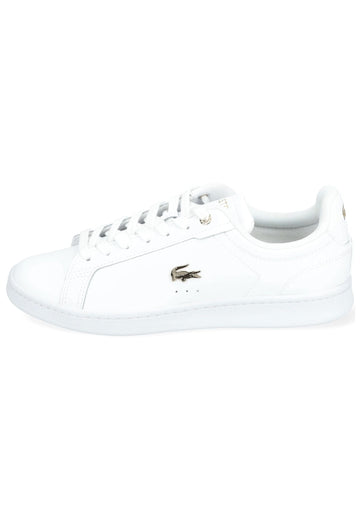 Lacoste Sneaker Leder/Textil Weiß/Gold