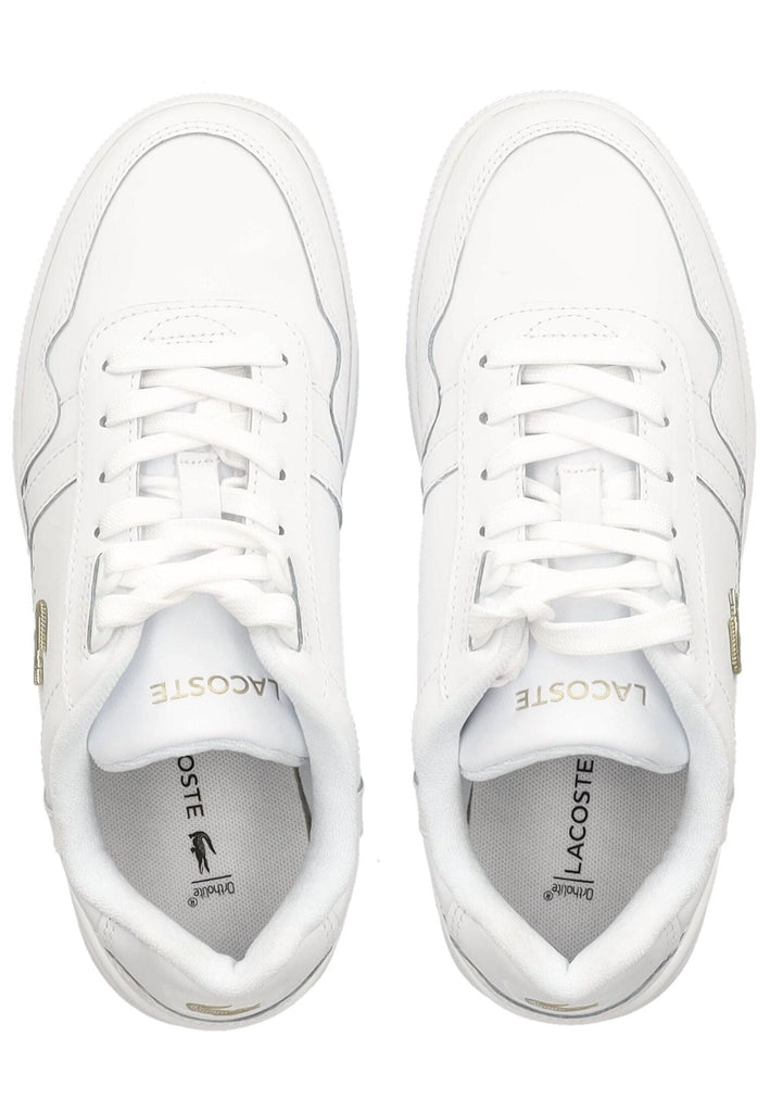 Lacoste Sneaker Leder/Textil Weiß/Gold