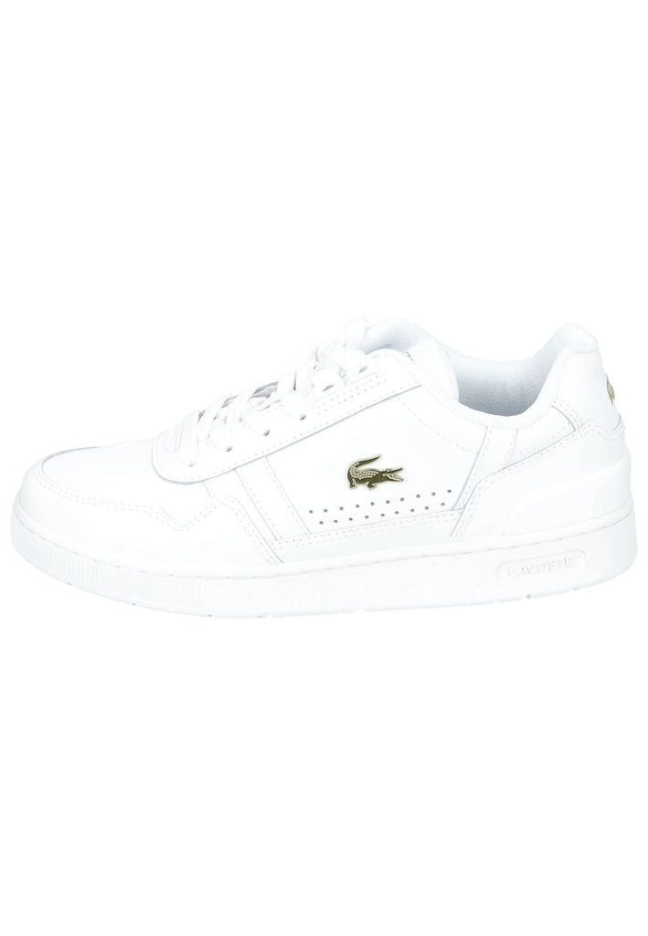 Lacoste Sneaker Leder/Textil Weiß/Gold