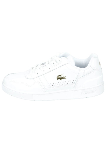 Lacoste Sneaker Leder/Textil Weiß/Gold