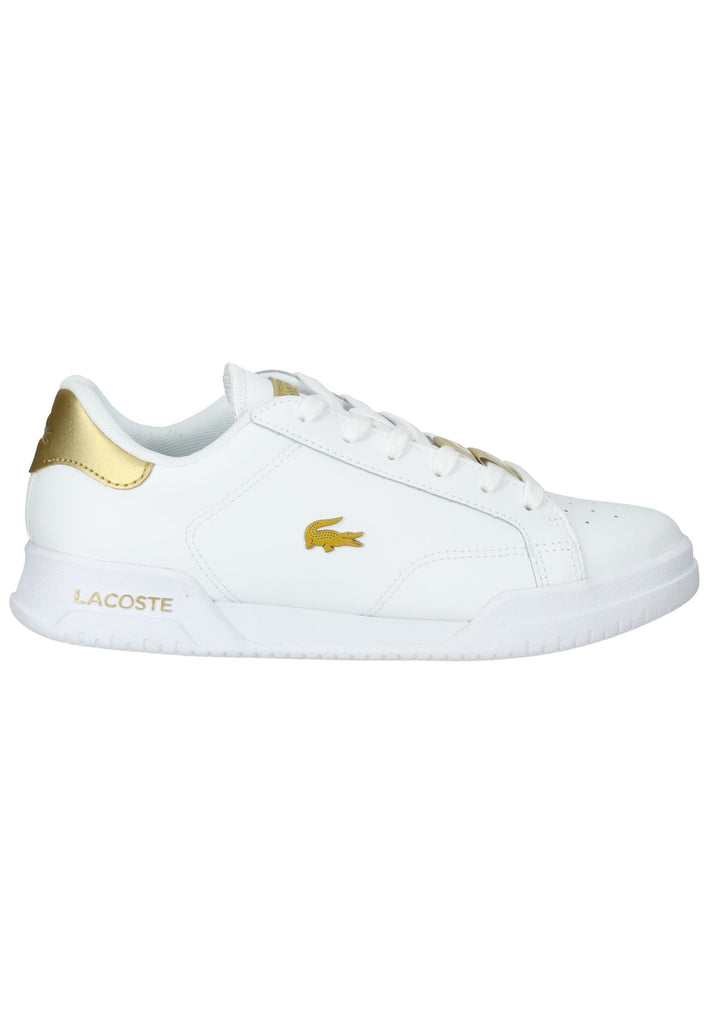 Lacoste Sneaker Leder/Textil Weiß/Gold