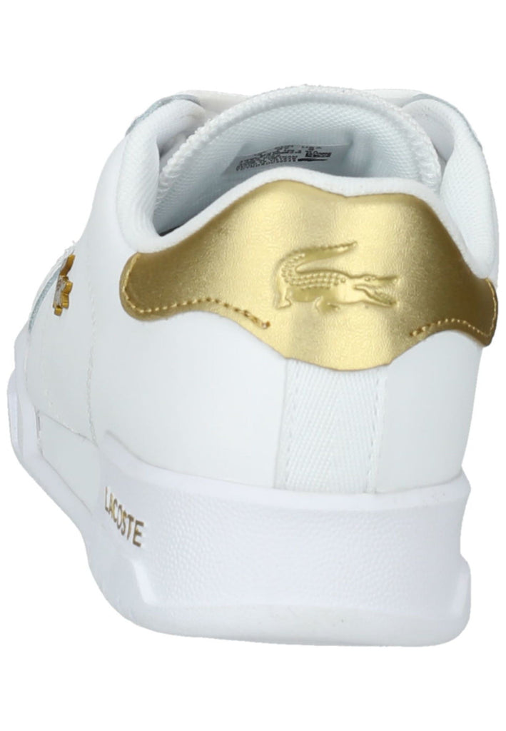 Lacoste Sneaker Leder/Textil Weiß/Gold
