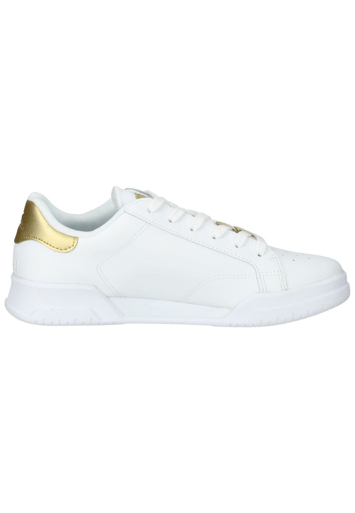 Lacoste Sneaker Leder/Textil Weiß/Gold