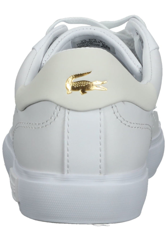 Lacoste Sneaker Leder/Textil Weiß/Gold