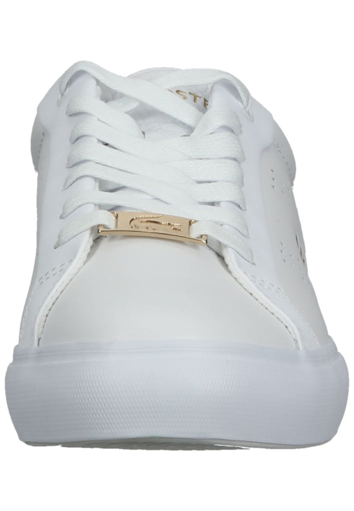 Lacoste Sneaker Leder/Textil Weiß/Gold