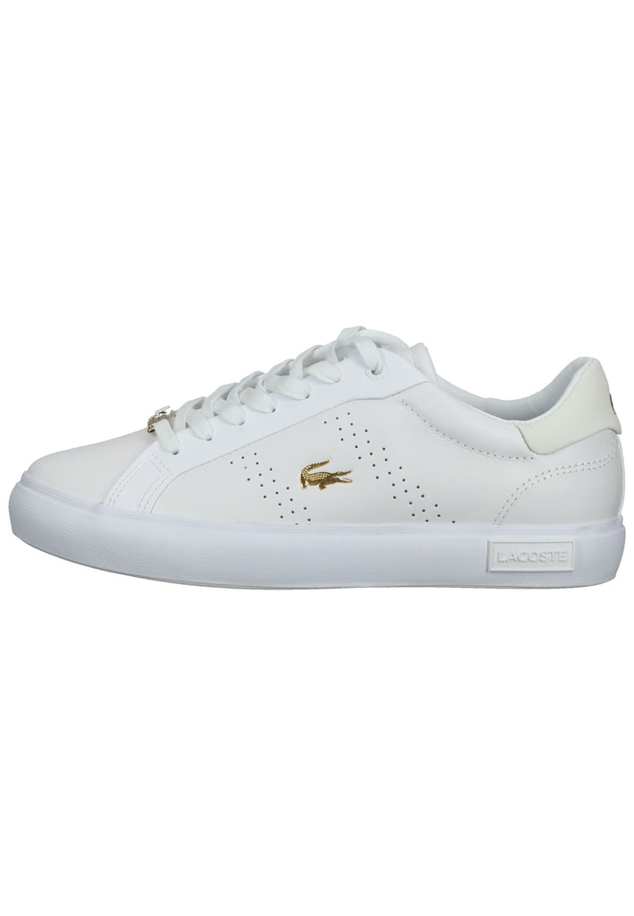 Lacoste Sneaker Leder/Textil Weiß/Gold