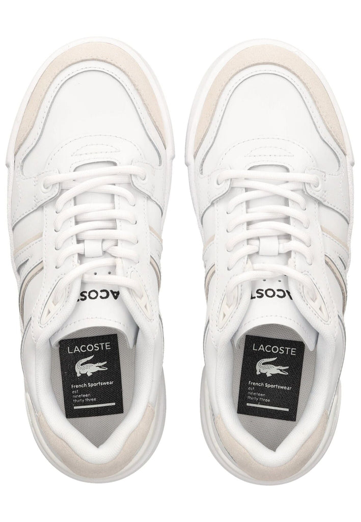 Lacoste Sneaker Leder/Textil Weiß Kombi