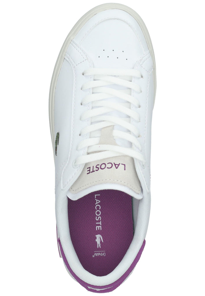 Lacoste Sneaker Leder/Textil Weiß/Lila