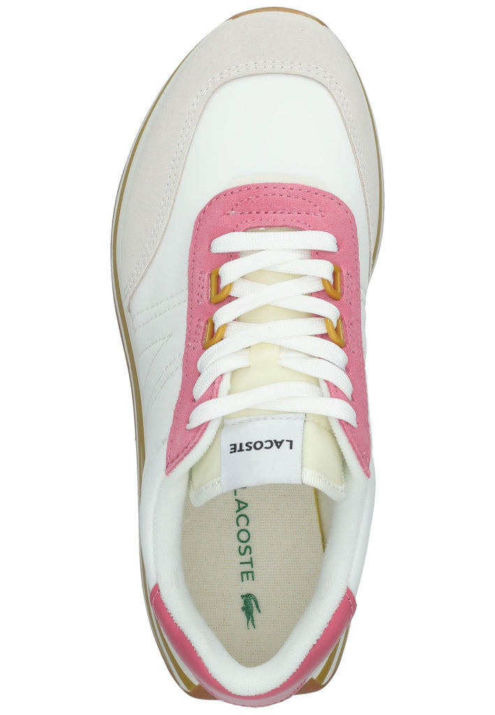 Lacoste Sneaker Leder/Textil Weiß/Pink