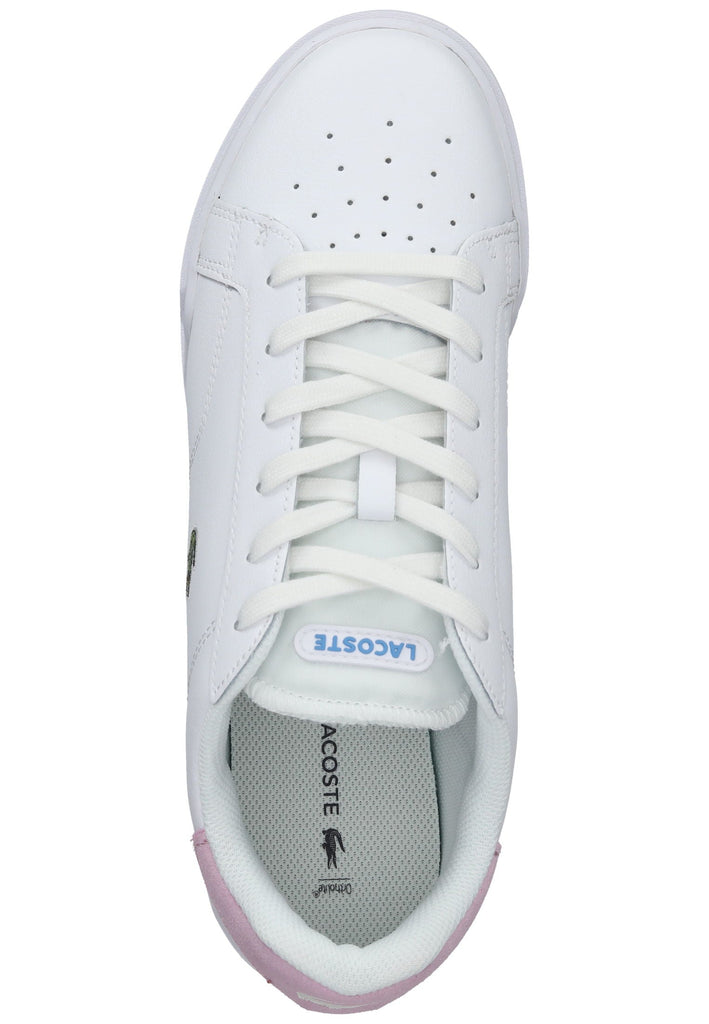 Lacoste Sneaker Leder/Textil Weiß/Rosa