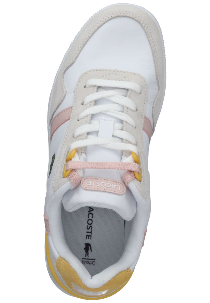Lacoste Sneaker Leder/Textil Weiß/Rosa