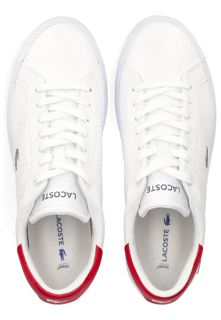 Lacoste Sneaker Leder/Textil Weiß/Rot