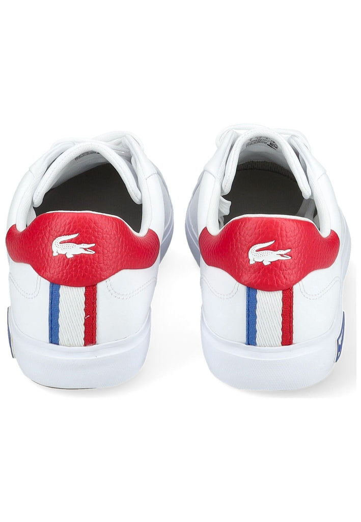 Lacoste Sneaker Leder/Textil Weiß/Rot