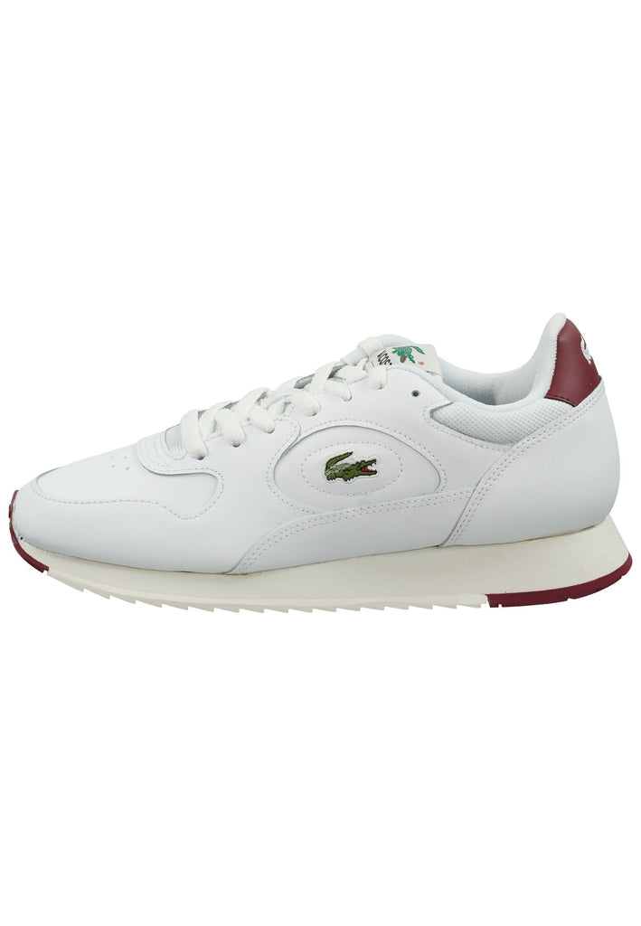 Lacoste Sneaker Leder/Textil Weiß/Rot