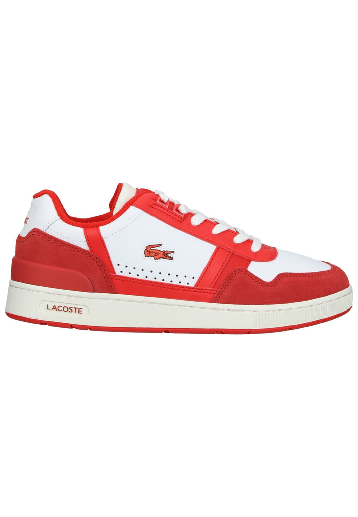 Lacoste Sneaker Leder/Textil Weiß/Rot