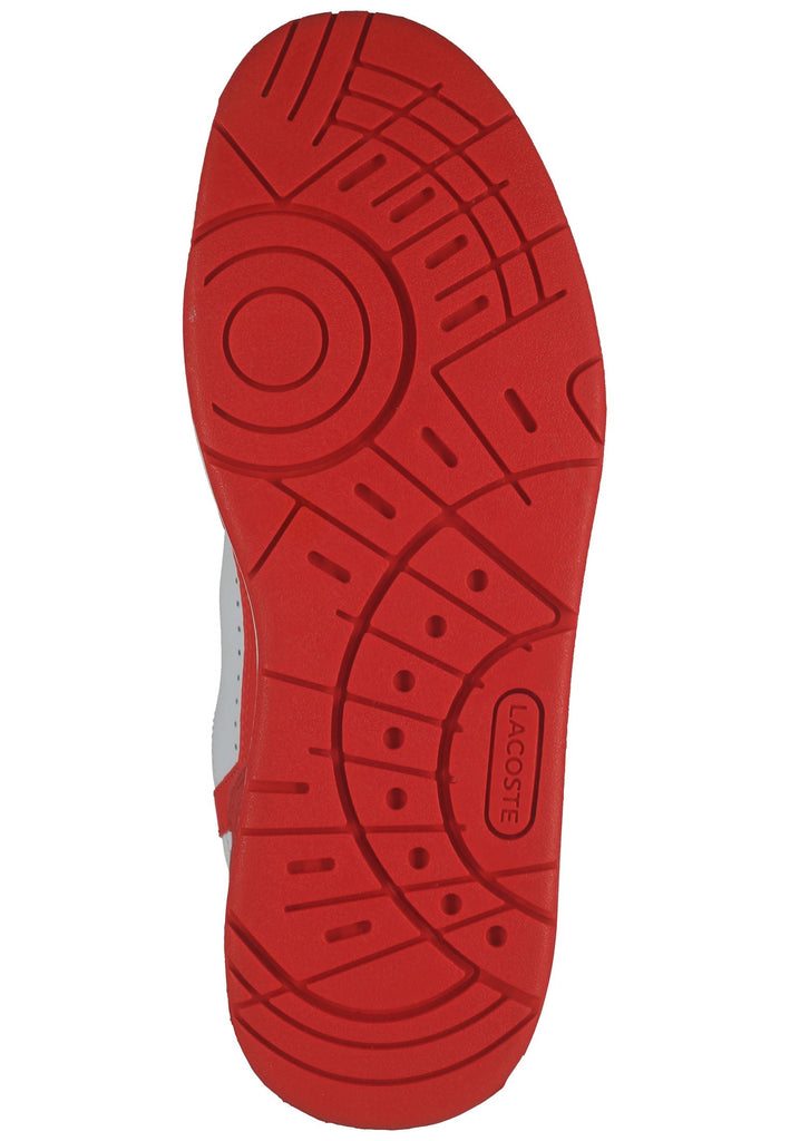 Lacoste Sneaker Leder/Textil Weiß/Rot