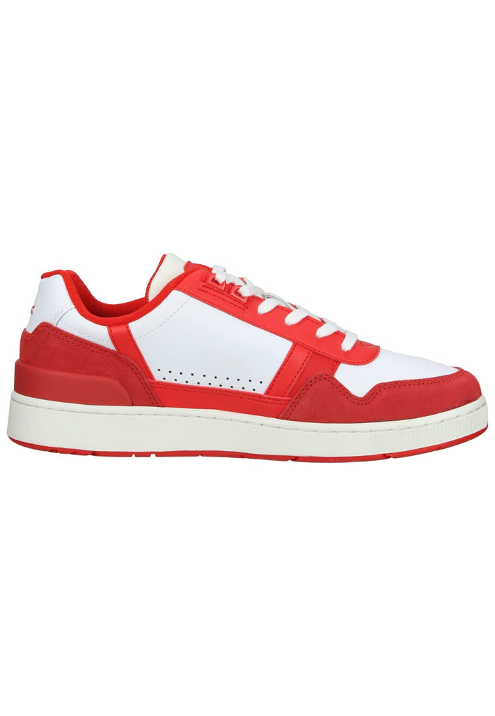 Lacoste Sneaker Leder/Textil Weiß/Rot