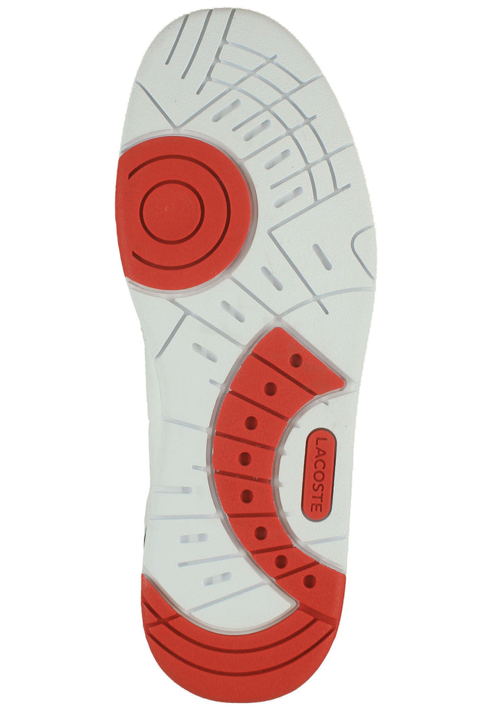 Lacoste Sneaker Leder/Textil Weiß/Rot