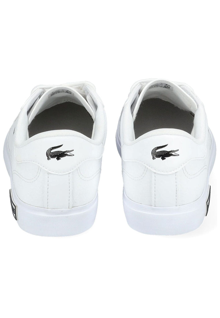 Lacoste Sneaker Leder/Textil Weiß/Schwarz
