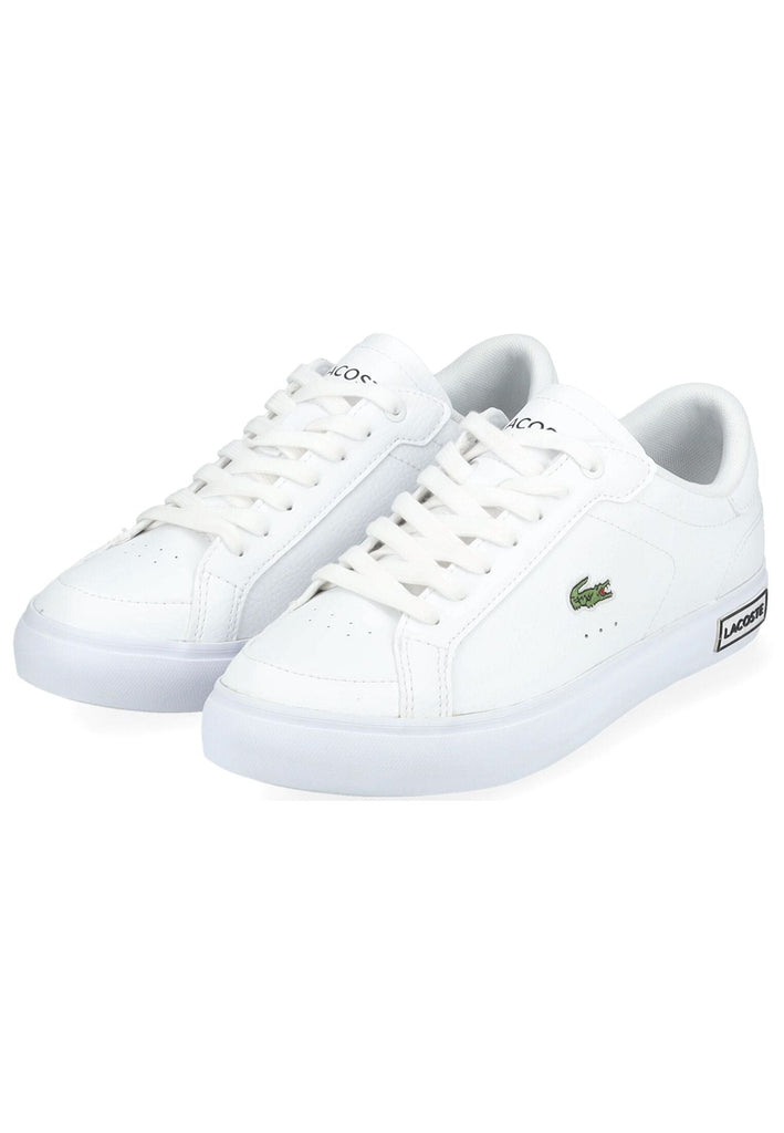 Lacoste Sneaker Leder/Textil Weiß/Schwarz