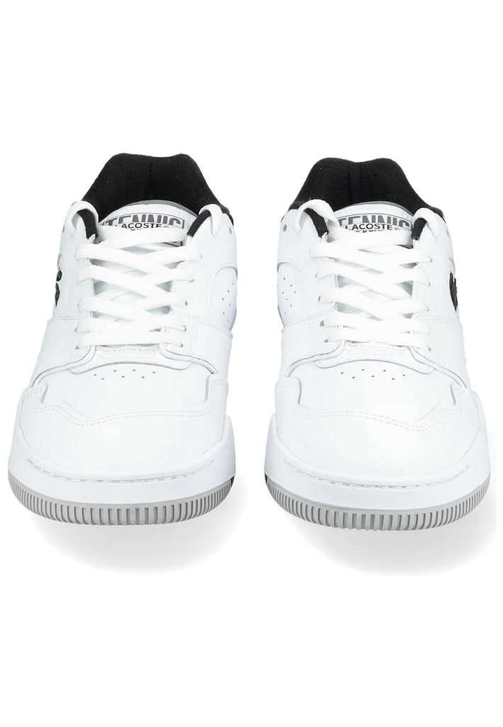 Lacoste Sneaker Leder/Textil Weiß/Schwarz