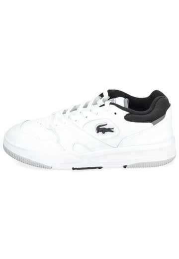 Lacoste Sneaker Leder/Textil Weiß/Schwarz
