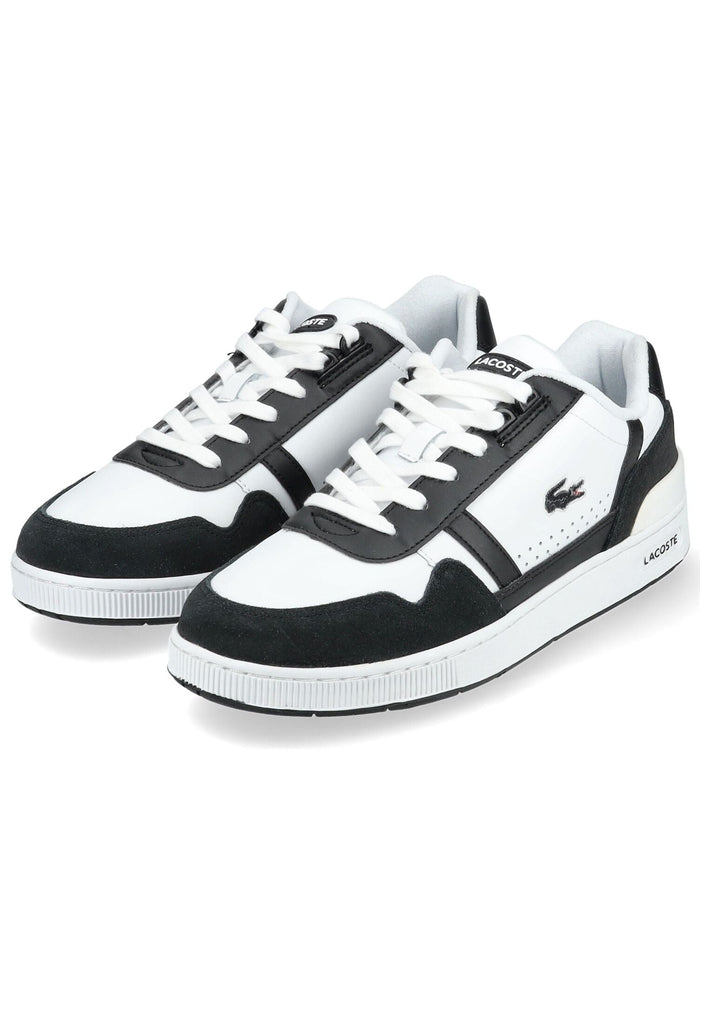 Lacoste Sneaker Leder/Textil Weiß/Schwarz